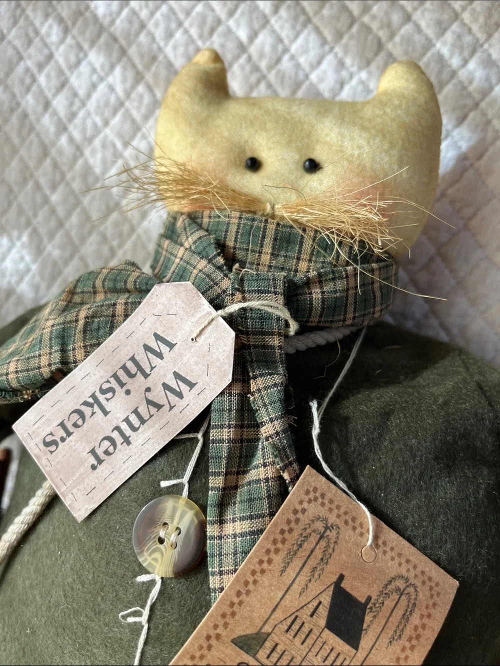 Pearsons simply primitives hand made folk art cat